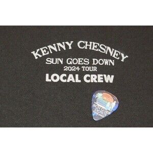 Kenny Chesney Sun Goes Down 2024 Tour Local Crew XL T-Shirt with Guitar Pick